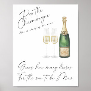 Affiche Enterrement de vie de jeune fille au champagne - j