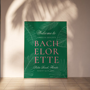 Affiche Enterrement de vie de jeune fille aux feuilles de