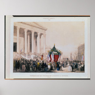 Affiche Enterrement des victimes de la La Madeleine