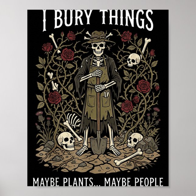 Affiche Enterrer des choses peut-être des plantes peut-êtr (Devant)