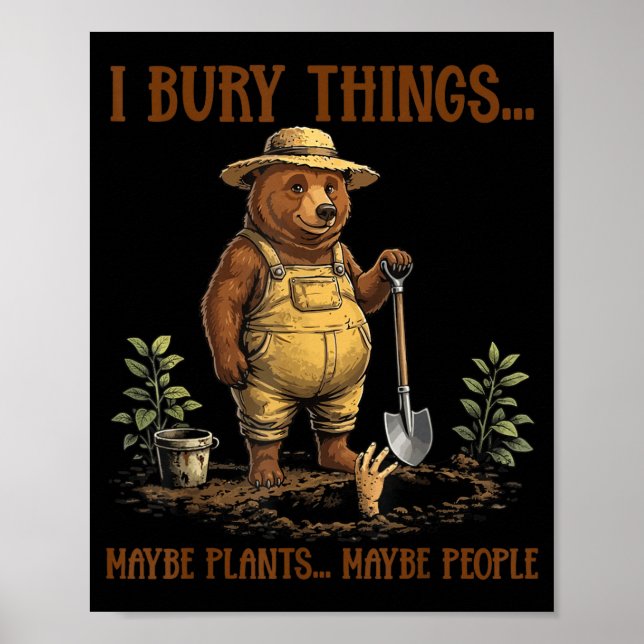 Affiche Enterrer des choses peut-être des plantes peut-êtr (Devant)