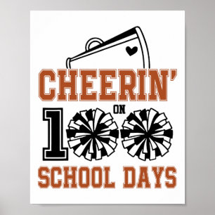 Affiche Enthousiasme pour 100 jours d'école Enfants Prof d