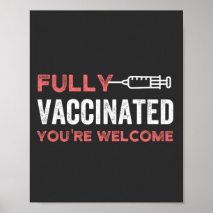 Affiche Entièrement vacciné Vous êtes le bienvenu