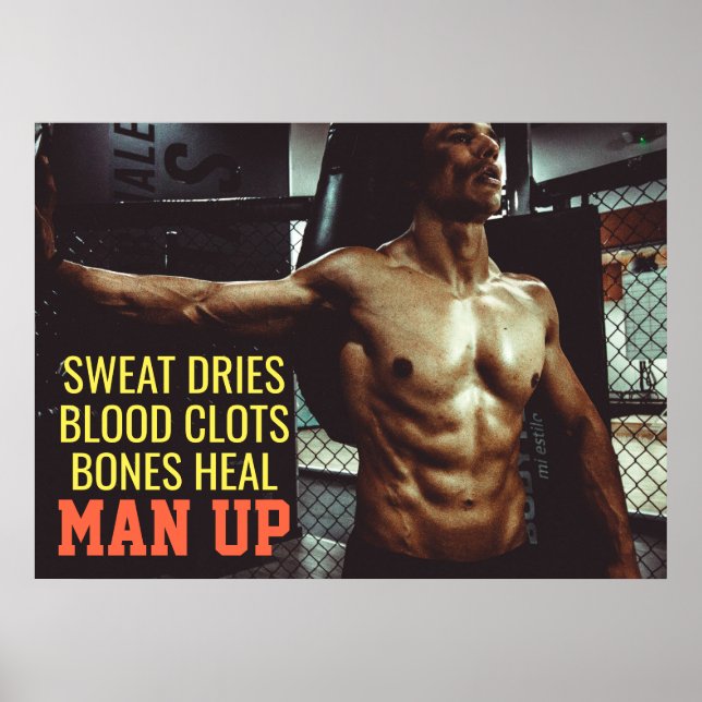 Affiche Entraînement abdominal motivation salle de sport (Devant)