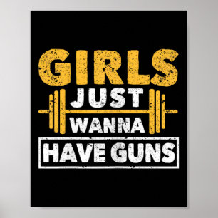 Affiche Entraînement Amusant Girl Gym Athlète Girls Just W