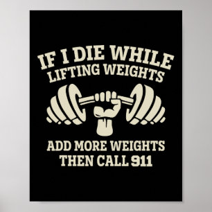 Affiche Entraînement amusant pour la musculation - Si je m