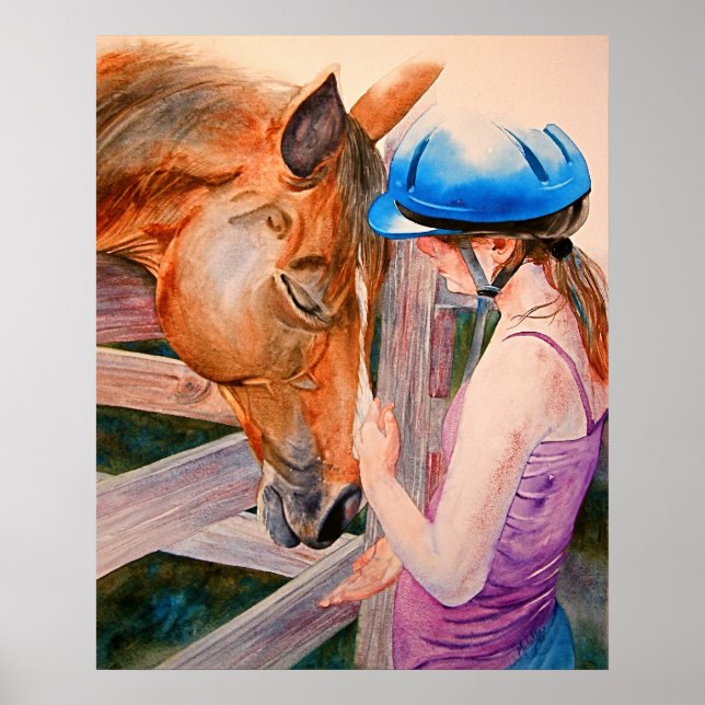 Affiche Entraînement Cheval L'Amour des Chevaux Canvas Pri (Devant)