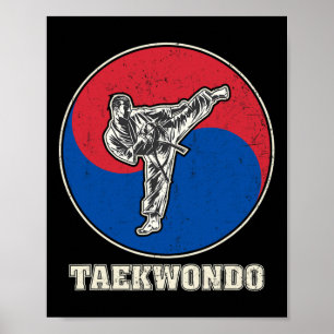 Affiche Entraînement d'art martial de kickboxing de Taekwo