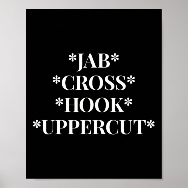 Affiche Entraînement de boxeuse Jab Cross Hook Uppercut Ki (Devant)