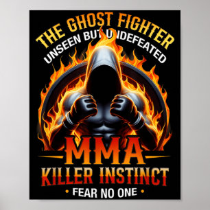 Affiche Entraînement de combat de combattant d'arts martia