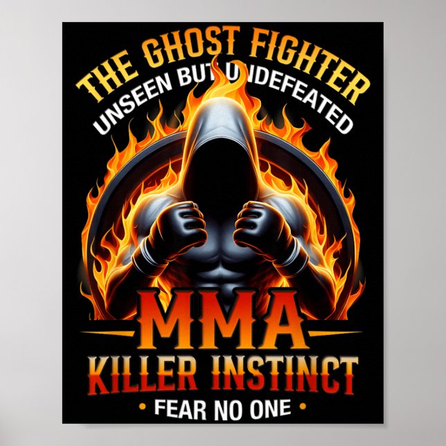 Affiche Entraînement de combat de combattant d'arts martia (Devant)