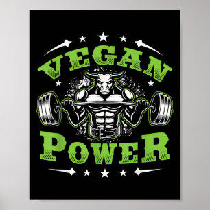 Affiche Entraînement de fitness végan I'm Vegan Wer 