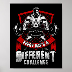 Affiche Entraînement de gym pour l'haltérophilie Chaque jo