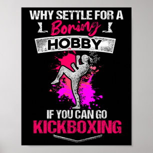Affiche Entraînement de kick-boxing ennuyeux de kick-boxin
