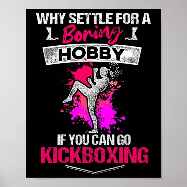 Affiche Entraînement de kick-boxing ennuyeux de kick-boxin (Devant)