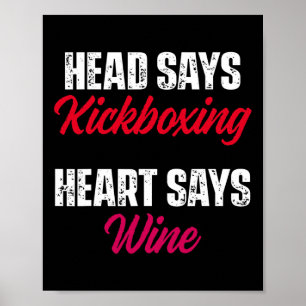 Affiche Entraînement de kickboxing à cœur de vin