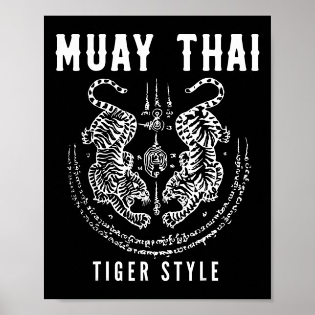 Affiche Entraînement de kickboxing vintage Muay Thai Tigar (Devant)