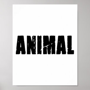 Affiche Entraînement de lapin de gym animalier Bodybuildin