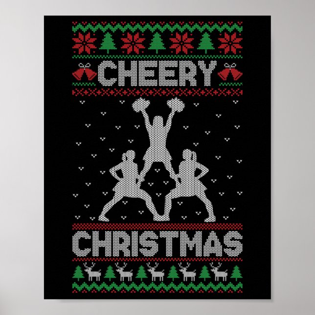 Affiche Entraînement de meneuse de claques de Noël joyeux  (Devant)