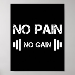 Affiche Entraînement de motivation sans douleur sans gain