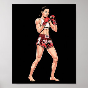 Affiche Entraînement de Muay Thai féminin 