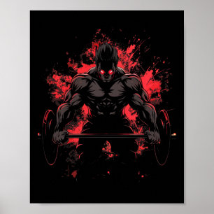 Affiche Entraînement de musculation Anime Hommes Powerlift