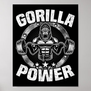 Affiche Entraînement de musculation avec force de gorille 
