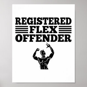 Affiche Entraînement de musculation drôle enregistré Flex
