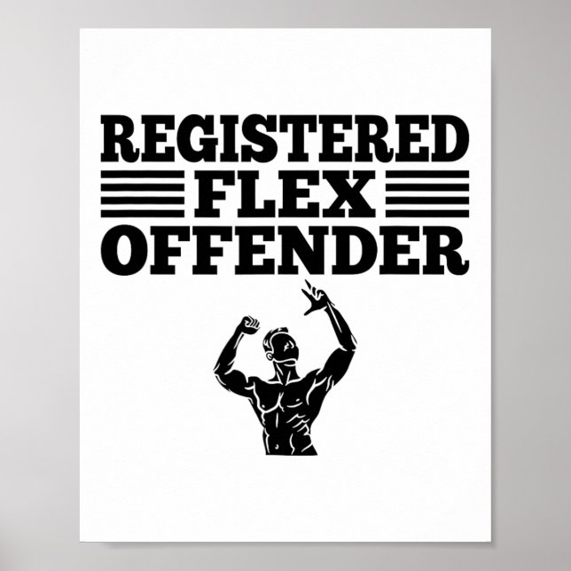 Affiche Entraînement de musculation drôle enregistré Flex  (Devant)
