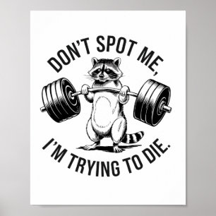 Affiche Entraînement de musculation Ne me repérez pas, j'e