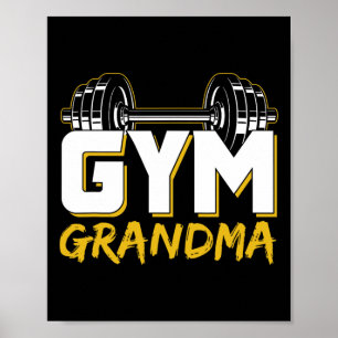 Affiche Entraînement de musculation pour grand-mère de sal