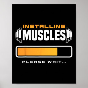 Affiche Entraînement de poids amusant