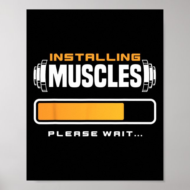 Affiche Entraînement de poids amusant (Devant)