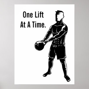Affiche Entraînement de poids de kettlebell Motivation Fit