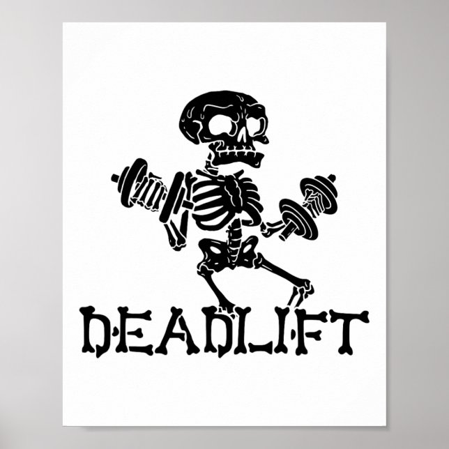 Affiche Entraînement de squelette d'Halloween au soulevé d (Devant)