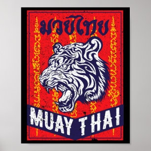 Affiche Entraînement de tigre de Muay Thai Mma combat de r