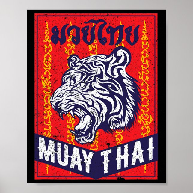 Affiche Entraînement de tigre de Muay Thai Mma combat de r (Devant)