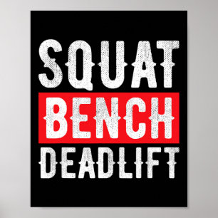 Affiche Entraînement du poids du banc de levage de squat
