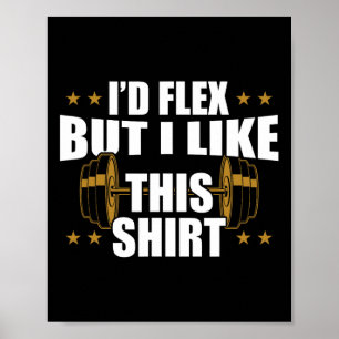 Affiche Entraînement Gym amusant - J’avais Flex Mais j’aim