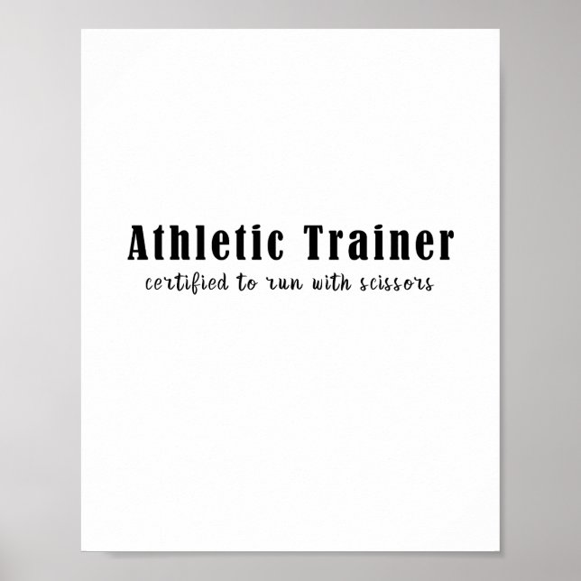 Affiche Entraîneur Athlétique Certifié Pour Fonctionner Av (Devant)