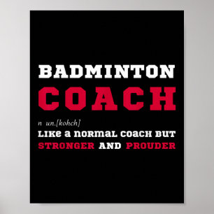 Affiche Entraîneur de badminton Définition de coaching spo
