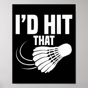 Affiche Entraîneur de badminton navette Id frappe joueur d