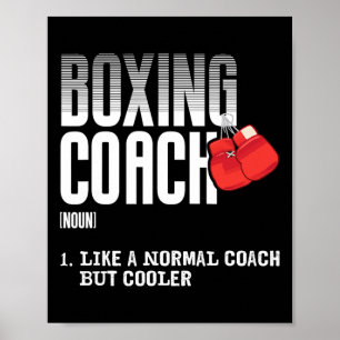 Affiche Entraîneur de boxe Funny Sports Définition Entraîn