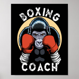 Affiche Entraîneur de boxe Gorilla - Entraîneur sportif