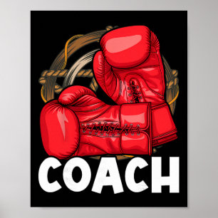 Affiche Entraîneur de boxe - Kickboxing Kickboxer Gymnase