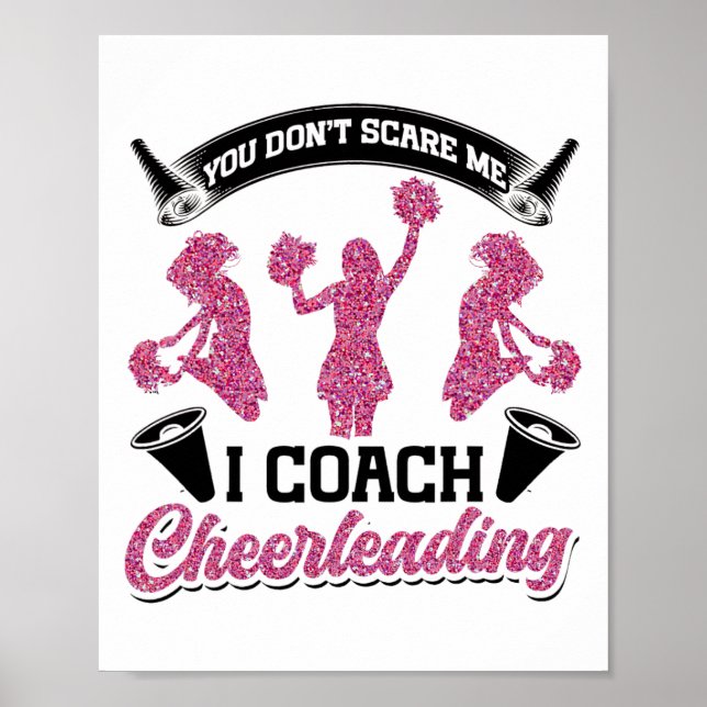 Affiche Entraîneur de Cheer Cheerleading Vous ne me faites (Devant)