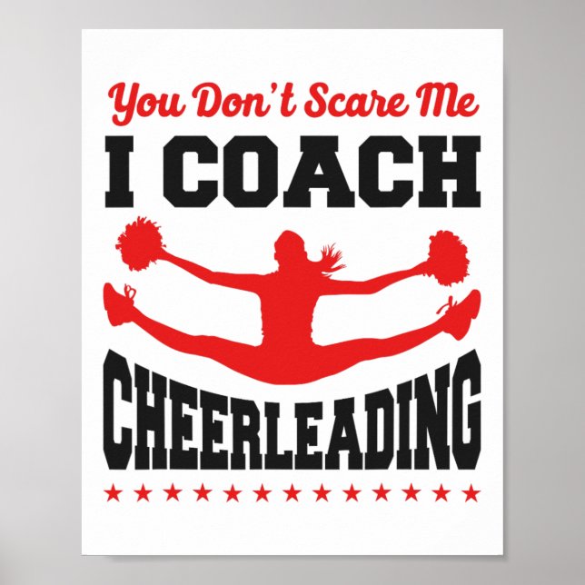 Affiche Entraîneur de Cheer Cheerleading Vous ne me faites (Devant)