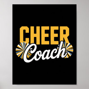 Affiche Entraîneur de Cheerleader Fort Fier Motivé Équipe