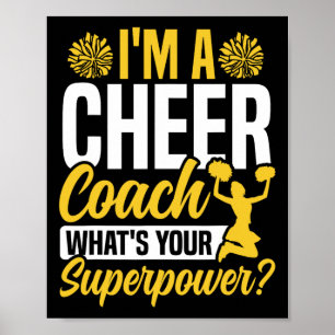 Affiche Entraîneur de Cheerleading Cheer Je Suis Un Entraî