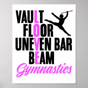 Affiche Entraîneur de Gymnastique Acrobatie Gymnaste Gymna